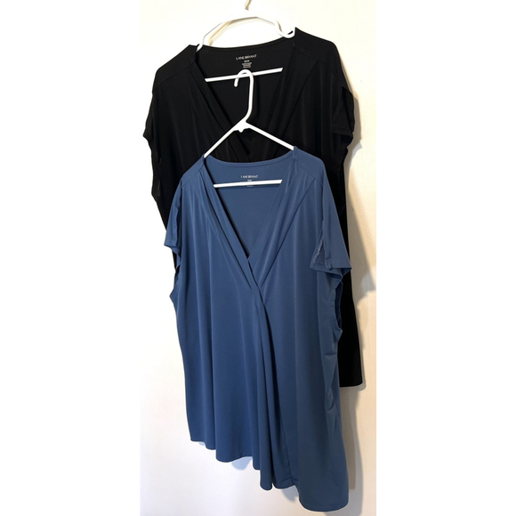 Lane Bryant Blouse Women’s 22/24 2X 3X Black Blue ~Lot of 2~ Career Casual Tops - Picture 12 of 12